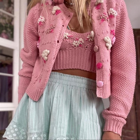 LoveShackFancy Briallon Sweater Cardigan - Picture 8 of 11